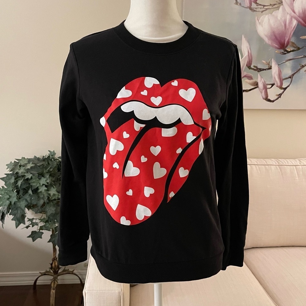 Rolling Stones Hearts Graphic Sweatshirt - Picture 3 of 16